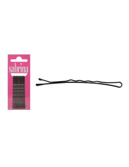 Ganchos cabelo sabrina preto 7cm 12unidades