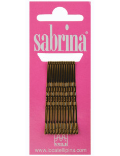 Ganchos cabelo sabrina castanho 5cm 12unidades