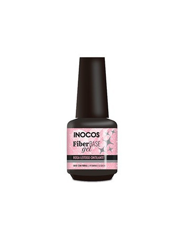 Fiber Base INOCOS rosa leitoso cintilante 15ml