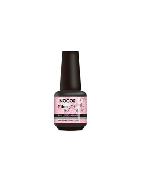 Fiber Base INOCOS rosa leitoso cintilante 15ml