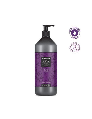 Black professional Shampoo Platinum No Yellow 1000ml