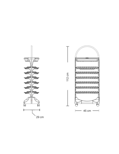 Suporte vernizes MIX 6 bandejas / 132 vernizes