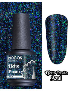 INOCOS Verniz gel EFEITO PAVÃO AZUL 15 ml