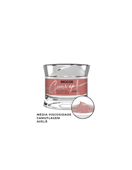Gel Construção Cover Up AVELÃ MV 50g Inocos