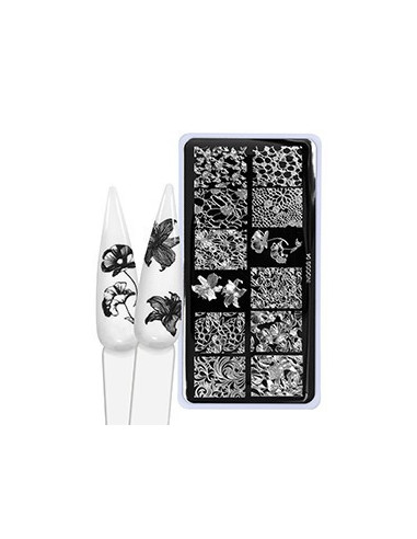 Placa de carimbos para unhas 04 - EXOTIC