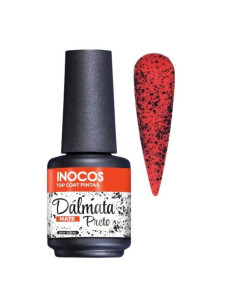 Inocos - Verniz Gel Top Coat Dálmata Preto Mate 15Ml Inocos