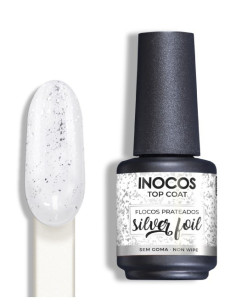 Top Coat Gold Foil 15ml Pratas - Era uma Vez