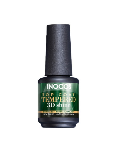 Top Coat Tempered 3D Shine 15ml - INOCOS