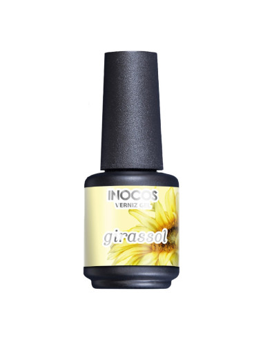Verniz Gel Girassol 15ml - Coleção FLORA INOCOS  Amarelo Pastel