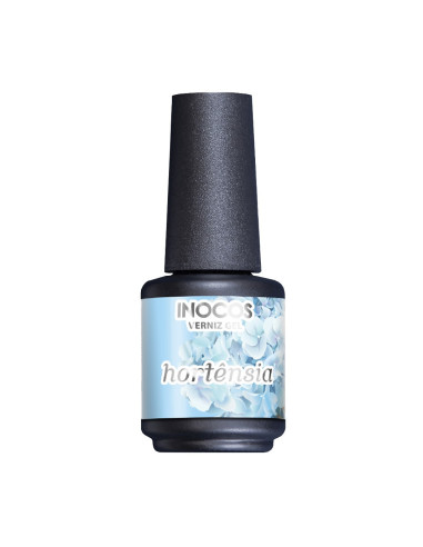 Verniz Gel HORTÊNCIA 15ml - Coleção FLORA INOCOS  Azul Pastel