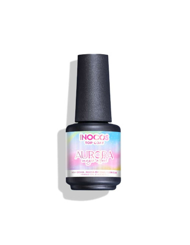 Torna qualquer cor opaca num cor cintilante, com o efeito mágico do Top Coat Aurora INOCOS.