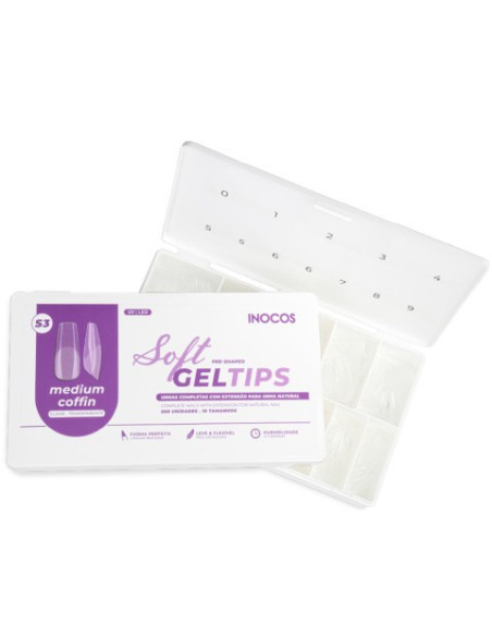 Soft Gel Tips INOCOS Medium Coffin S3