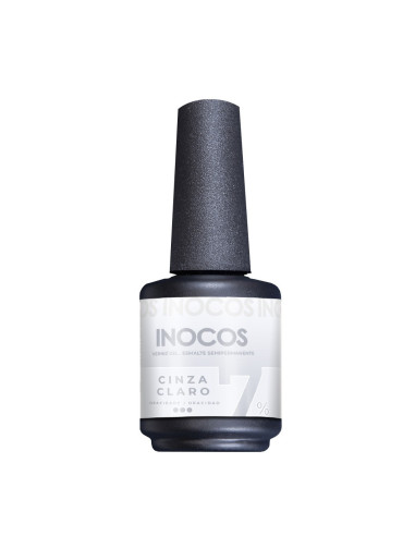 Apresentamos-te o Verniz Gel INOCOS Cinza Claro 7% da Coleção You&Me.  Cor Cinza.