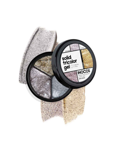 Inocos Solid Tricolor Gel 1 metal foil