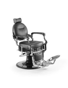 CADEIRA DE BARBEIRO MIGE SILVER BLACK