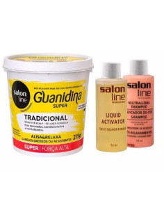 Guanidina Tradicional Super Forte Alisa e Relaxa Salon Line 215gr
