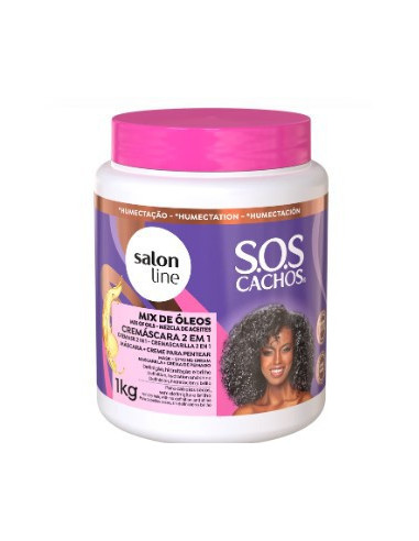 Cremáscara 2 Em 1 Sos Cachos Super Óleos Salon Line 1kg