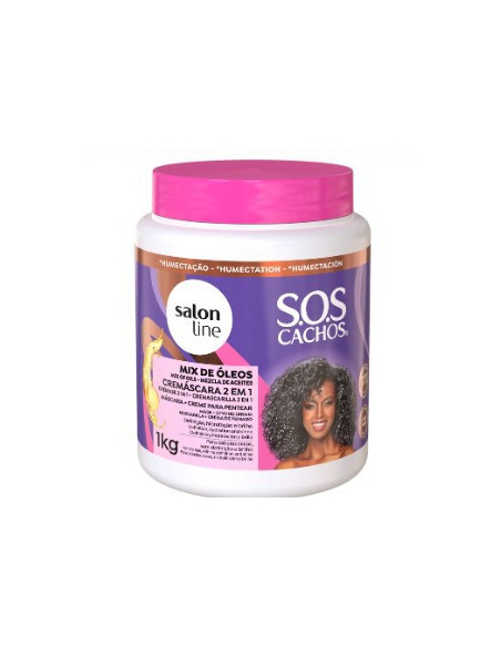 Cremáscara 2 Em 1 Sos Cachos Super Óleos Salon Line 1kg