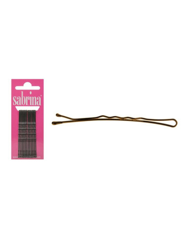 Ganchos cabelo sabrina castanho 7cm 12unidades
