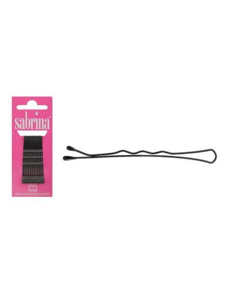 Ganchos cabelo sabrina preto 5cm 12 unidades