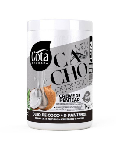 Gota Dourada Meu Cacho Perfeito Creme Pentear Oleo de Coco