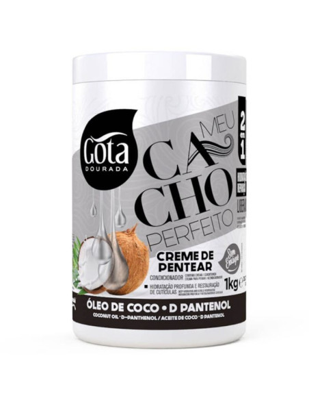 Gota Dourada Meu Cacho Perfeito Creme Pentear Oleo de Coco