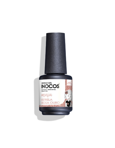 INOCOS Verniz gel MARIA ESTRELA ROSA OURO