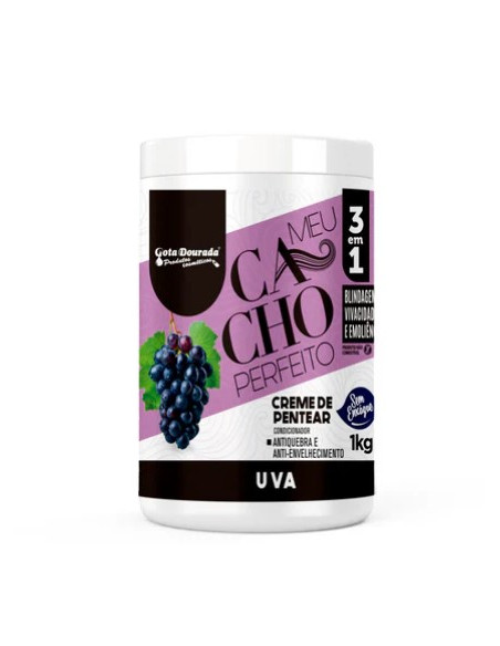 Gota Dourada Creme de Pentear Meu Cacho Perfeito Uva 1Kg