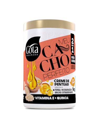 Gota Dourada Meu Cacho Perfeito Creme Pentear Vitamina E & Quinoa 1kg