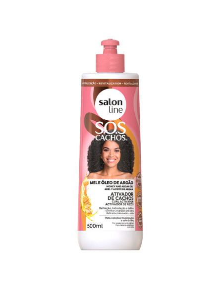 Salon Line Sos Cachos Mel E Óleo De Argan Ativador De Cachos 500ml