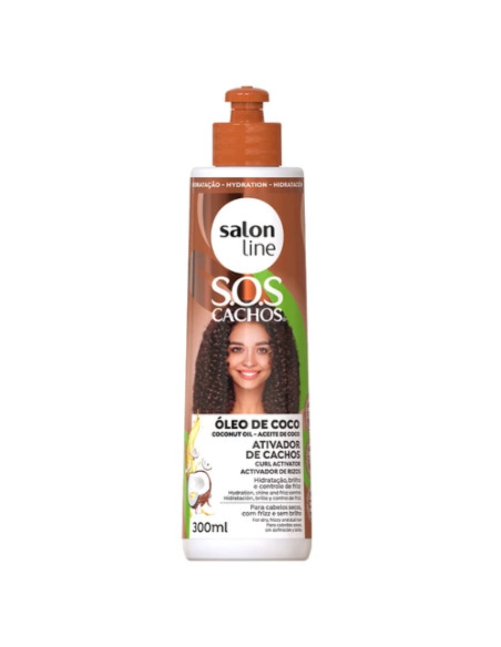 Ativador Cachos SOS Coco Tratamento Profundo Salon Line 300ml