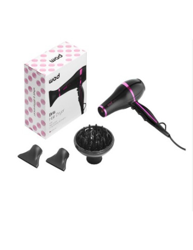 Wad BRIS Secador de Cabelo Preto Rosa Profissional
